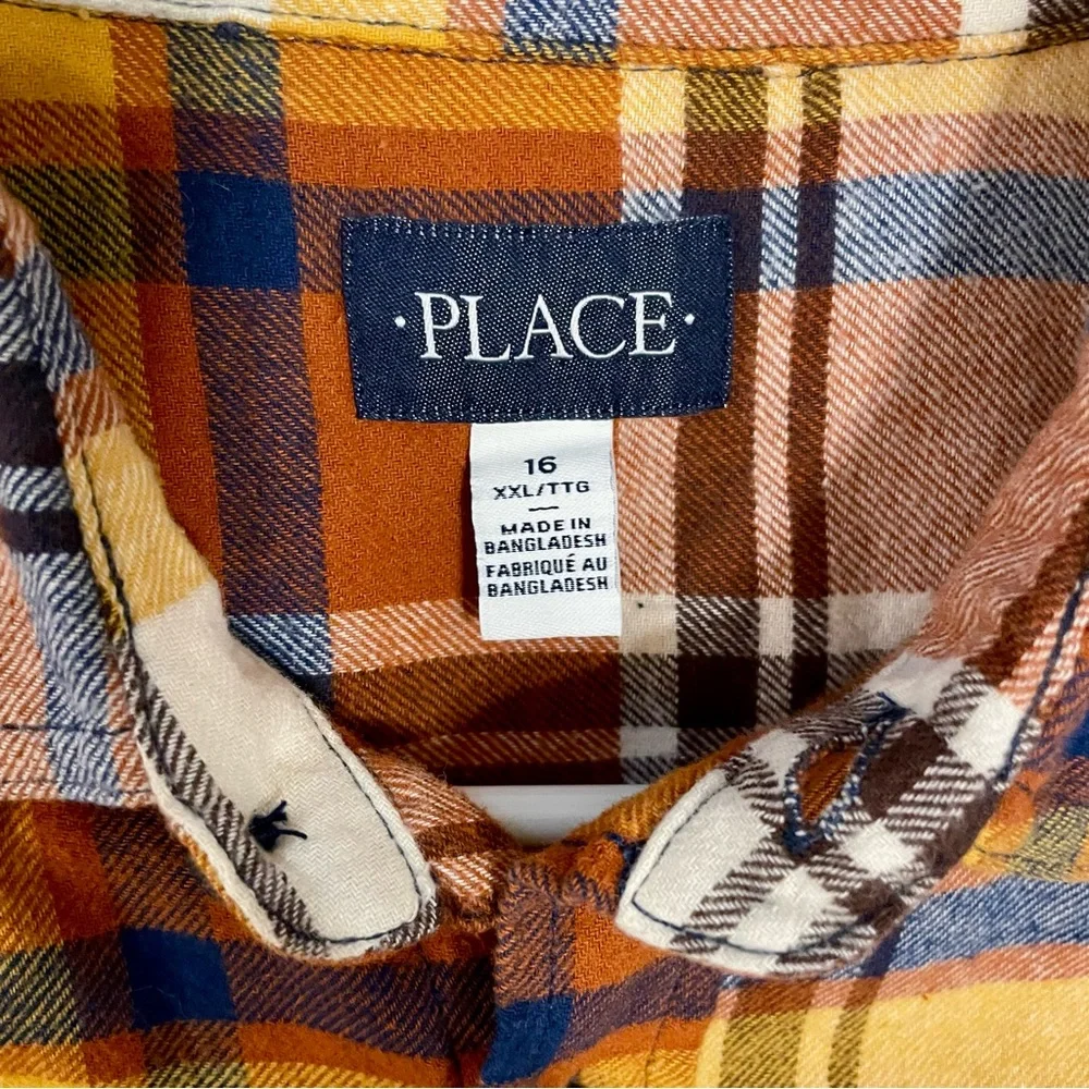 The Children's Place Boy’s Long Sleeve Flannel -‎ Size 16